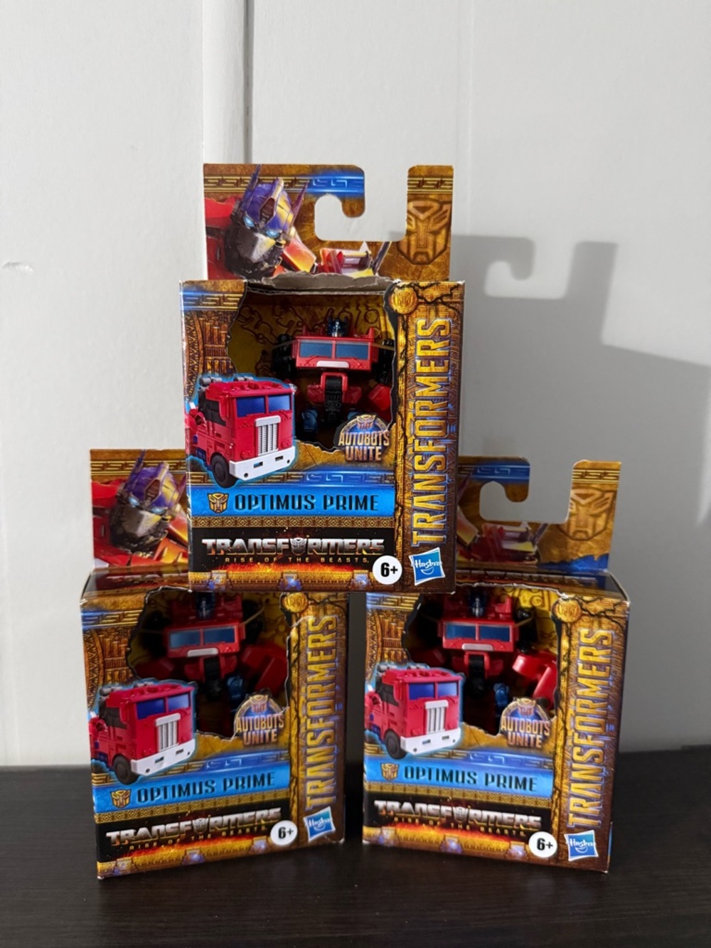 3 PcsHasbro Optimus Prime Action Figure - Red & Blue